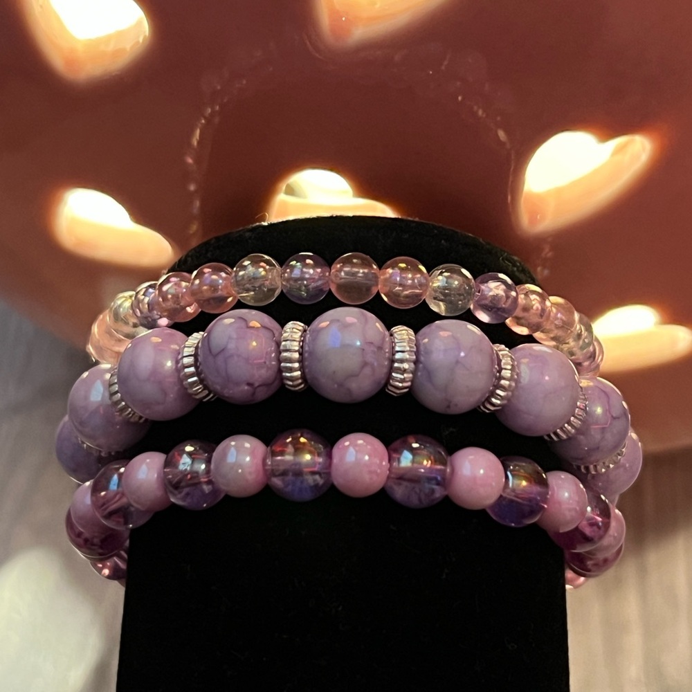 purple bracelet set💜🪻